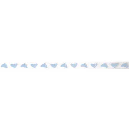 Embellishments / Verzierungen Organza bånd: Babytapser lyseblå
