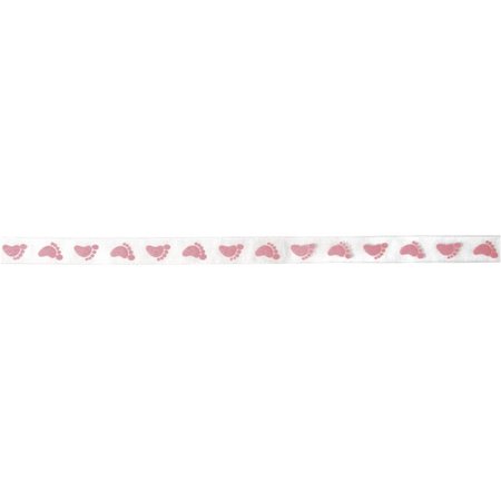 Embellishments / Verzierungen Organza fita: Babytapser no rosa de bebê