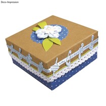 Satin Motif punched band baby blue