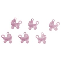 Acrylic pendants Stroller in baby pink