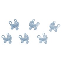 Akryl trailer barnevogn baby blå