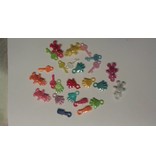 Embellishments / Verzierungen 25 Acryl-Anhänger, Thema Baby in diverse Farbe