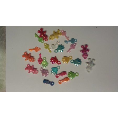 Embellishments / Verzierungen 25 acrylic pendant, theme baby in various color