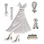 Embellishments / Verzierungen Satin Deco Stickers: wedding