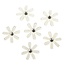 Embellishments / Verzierungen 60 flores de cetim com strass, 1,8 centímetros de marfim ø