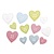 Embellishments / Verzierungen 24 wooden buttons heart in 3 sizes