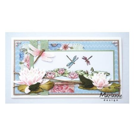 Marianne Design Punching template: frogs and dragonfly