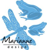 Marianne Design La perforación de plantilla: ranas y libélulas