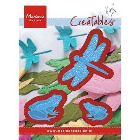 Marianne Design Punching template: frogs and dragonfly