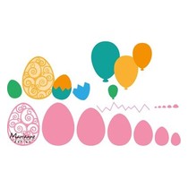 plantilla de perforación: Huevos de Pascua y los globos!
