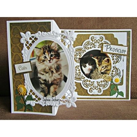 Marianne Design plantilla de perforación: Marco decorativo de la vendimia y la esquina