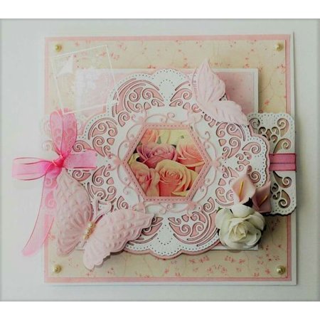 Marianne Design plantilla de perforación: Marco decorativo de la vendimia y la esquina