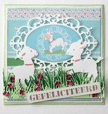 Joy!Crafts Stanzschablone: Bordüre Gras mit Blümchen