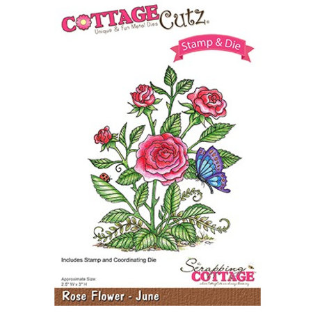 Cottage Cutz NEW Stamping template + stamp: Flower