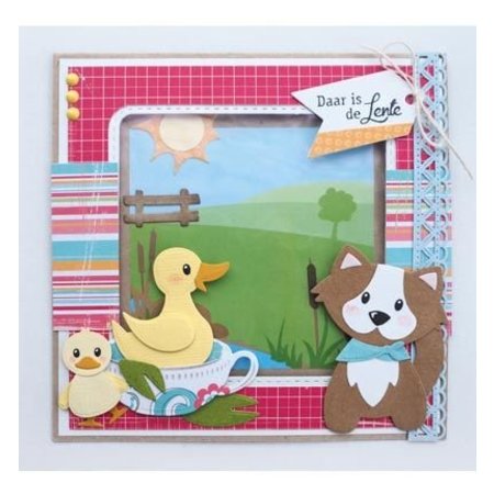 Marianne Design Punching template: Eline's duck family