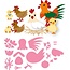 Marianne Design plantilla de perforación: Familia del pollo de Eline