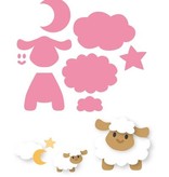 Marianne Design Punching and embossing template Collectables - Eline's sheep