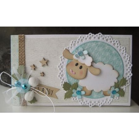 Marianne Design Punching and embossing template Collectables - Eline's sheep