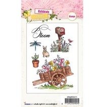 Stamp transparente: tema, jardim