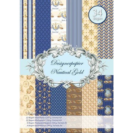 REDDY Designerpapierset, Nautisk Guld