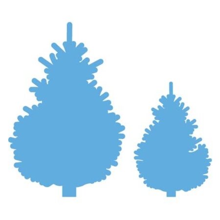 Marianne Design template perfuração: Ajuste árvores de Natal