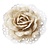 BLUMEN (MINI) UND ACCESOIRES Roses in Linen optics 6cm - 2 pieces