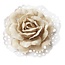 BLUMEN (MINI) UND ACCESOIRES Roses i Linen optik 6cm - 2 stk
