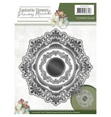 Precious Marieke Punching template: Flower decorative frame