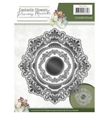 Precious Marieke template perfuração: Flor moldura decorativa