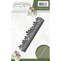 Stamping template: floral border