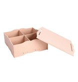 Holz, MDF, Pappe, Objekten zum Dekorieren Boîte de rangement à compartiments et couvercle