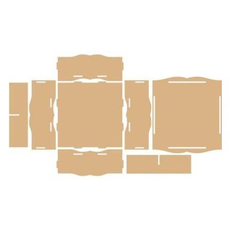 Holz, MDF, Pappe, Objekten zum Dekorieren scatola di immagazzinaggio con scomparti e coperchio
