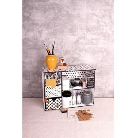 Holz, MDF, Pappe, Objekten zum Dekorieren Storage box with drawers and drawer template