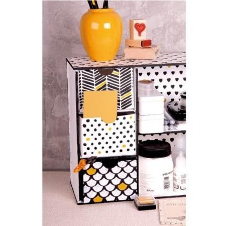 Holz, MDF, Pappe, Objekten zum Dekorieren Storage box with drawers and drawer template