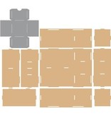 Holz, MDF, Pappe, Objekten zum Dekorieren Storage doos met vakken en laden template