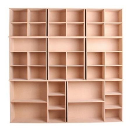 Holz, MDF, Pappe, Objekten zum Dekorieren Storage box with drawers and drawer template