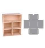 Holz, MDF, Pappe, Objekten zum Dekorieren Storage box with compartments and drawers template