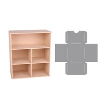 Storage box with compartments and drawers template