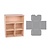 Holz, MDF, Pappe, Objekten zum Dekorieren Caja de almacenamiento con compartimentos y cajones plantilla