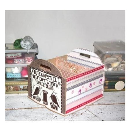 Holz, MDF, Pappe, Objekten zum Dekorieren Storage box with compartments, eg for paper