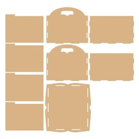Holz, MDF, Pappe, Objekten zum Dekorieren Aufbewahrung Box mit Fächer, z.B. für Papier