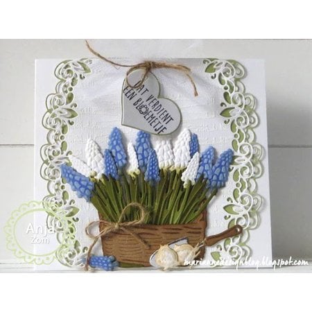 Marianne Design Troquelado y estampado de plantilla, jacintos