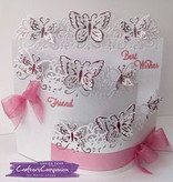 Die'sire NEW Stamping Stencils: Filigree Card Large Format Edge'ables, Butterflies
