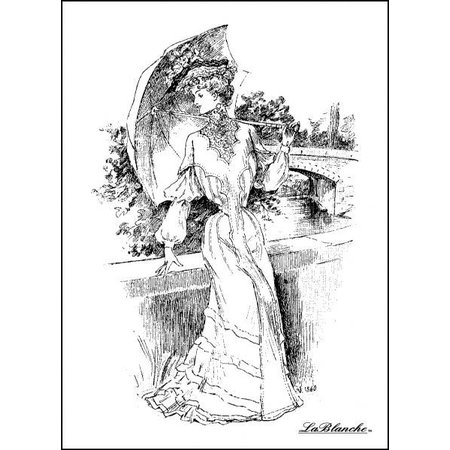 LaBlanche LaBlanche Stempel: Lady med Parasol