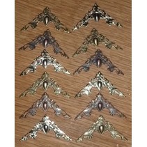 12 Metal plakboek ornamenten