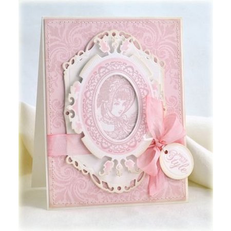 Spellbinders und Rayher Punch - y cliché de estampado, Nestabilities decorativo Labels veintiocho