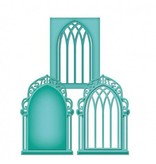 Spellbinders und Rayher Punch - og prægning stencil, metal stencil Window Tre
