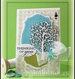 Spellbinders und Rayher Punching - et emboss.templ, modèle métallique lunatique Arbre