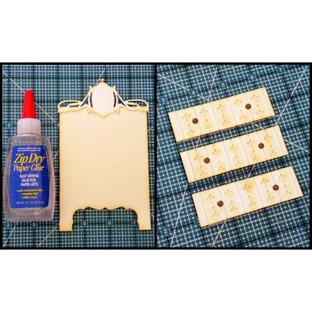 Spellbinders und Rayher Punch - y cliché de estampado, Espejo plantilla metálica