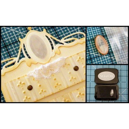 Spellbinders und Rayher Punch - og preging sjablong, metall sjablong Mirror